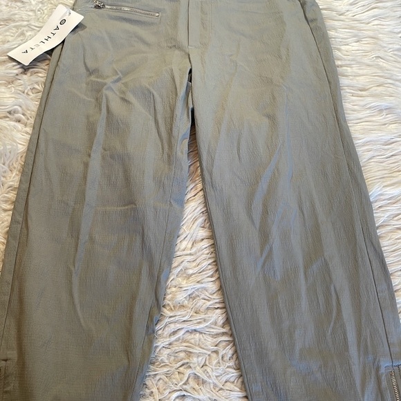 NWT Athleta Mod Trekkie Crop Silver Gray Skinny Pants - Picture 6 of 12